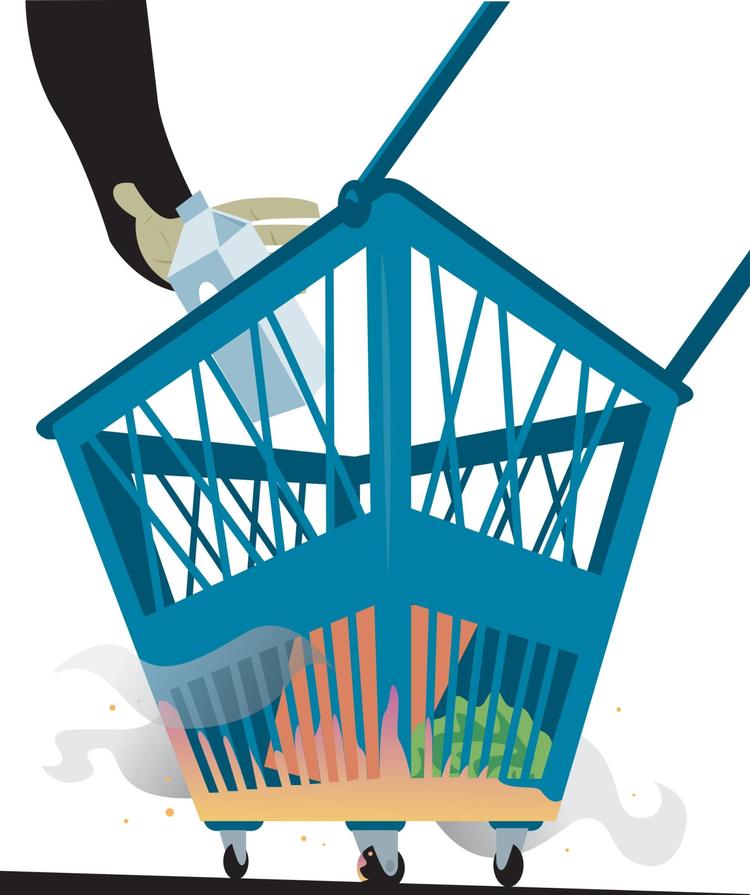 Politikens test viser, at supermarkedernes rullekurve er fulde af tarmbakterier - nogle endda colibakterier. Grafik: Jens B. Mørck 