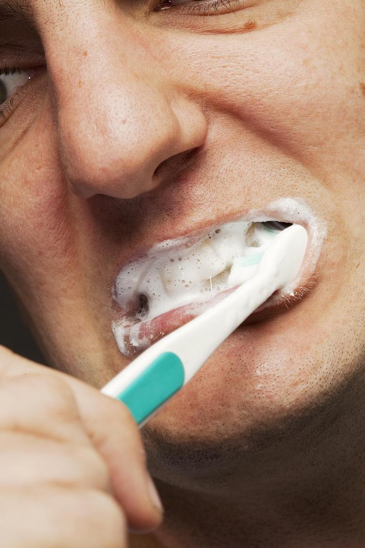 Det er en god ide at brug fluortandpasta, når bisserne skal rengøres. Cirka en centimeter er passende.  Arkivfoto Rune Pedersen