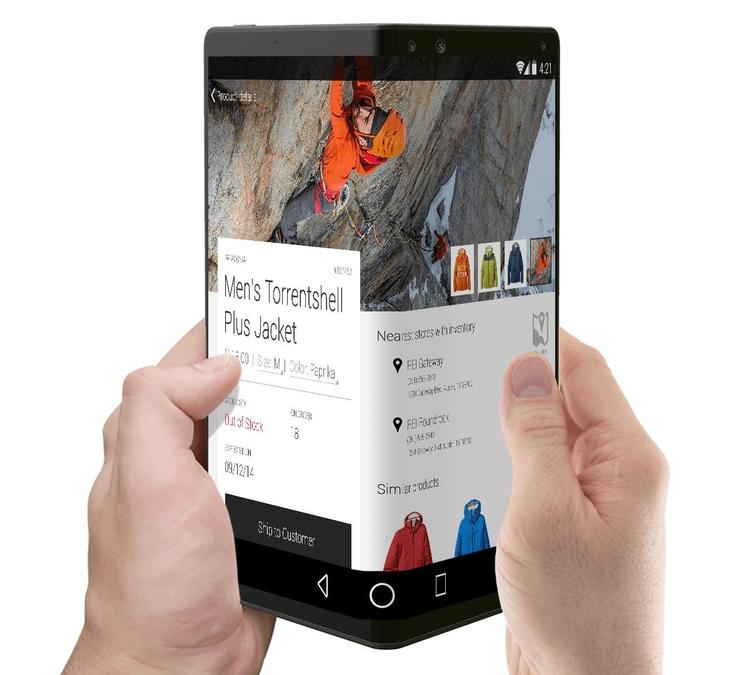 I 2018 kommer Samsung med en foldbar telefon. Om den kommer til at se ud som denne mockup fra en af nettets mange amatør-designere, ved vi først senere på året. 