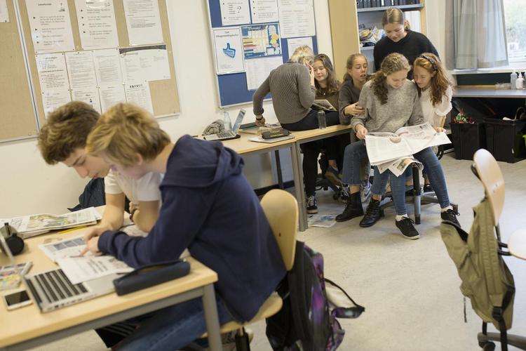 Elever på Virum Skole. 