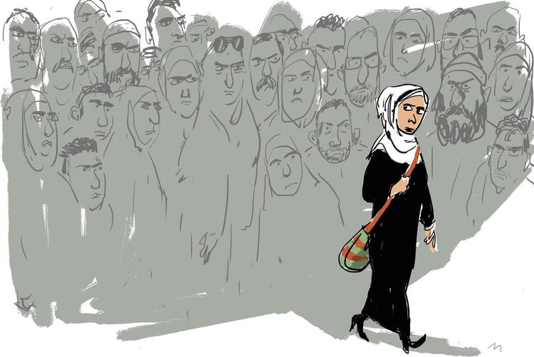 Det er Institut for Menneskerettigheder, der har indsamlet eksemplerne på social kontrol, som Politiken her viderebringer. Tegning Mette Dreyer