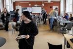Når lærerne næste gang skal spise frokost, kan forligsmanden  have besluttet, at der skal være lockout fra 28. april. Dermed kan lærerne ikke længere gå arbejde. Finn Frandsen/POLFOTO