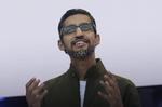 Google-direktør Sundar Pichau præsenterede i denne uge en kunstig intelligens, der f.eks. kan bestille en frisørtid. Jeff Chiu/AP
