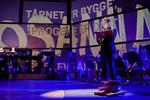 Bogstaver og noder indgik i en visuelt smuk blanding, da musikere og sangere fra DR og Theatre of Voices opførte musik af Luciano Berio i Koncerthuset. Foto: Reinhard Wilting
 Foto: Reinhard Wilting