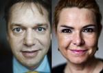Til venstre Marcus Knuth. Til højre Inger Støjberg. 