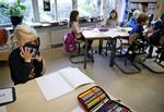 Der har været megen debat i Danmark om de lange skoledage, og at børnene mistrives – her fra en skole i Vanløse. Men i USA er der også lange skoledage, men meget mere fokus på indlæring og mindre klynk. Arkivfoto Jens Dresling