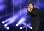 Harry Styles, ham den sjove fra One Direction, selvbetitlede debutalbum udkom 12. maj og strøg til tops på hitlisterne verden over. Matt Sayles/AP