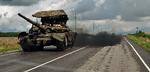 En russisk kampvogn nær Sudsja, en af de byer, der er ramt af kampe under ukrainernes pludselige modangreb ind i Rusland. Foto: Anatoliy Zhdanov/Ritzau Scanpix
