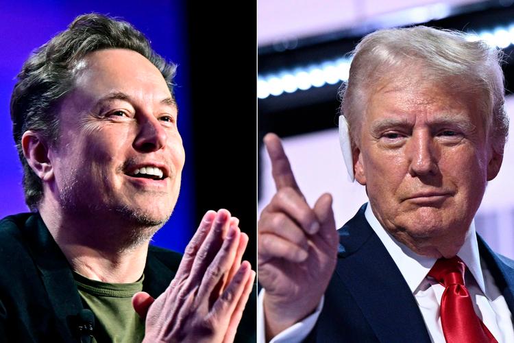 Elon Musk slappede åbenlyst mere af, som tiden gik, og bød ind med sine synspunkter om immigration, klima og uddannelse. Foto: Frederic J. Brown, Brendan Smial/Ritzau Scanpix