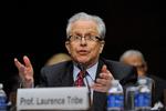 Laurence Tribe er professor ved Harvard og har tidligere undervist nogle af de dommere, der nu er udpeget af Donald Trump til at sidde i USA's højesteret. Her er han fotograferet tidligere ved en høring om et forslag om at begrænse vold som følge af våben.  Foto: Jay Mallin/Ritzau Scanpix