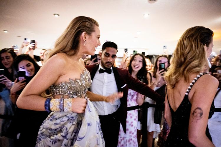 Blake Lively til ‘It Ends With Us’-gallapremiere i biografen Imperial. Hun havde taget sin mand, den canadiske skuespiller Ryan Reynolds, og parrets fire børn med til København. Filmen får rigtig premiere i Danmark til september.  Foto: Nils Meilvang/Ritzau Scanpix