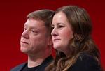 Janine Wissler og Martin Schirdewan vil ikke genopstille, når der er kongres i Die Linke til oktober. Foto: Karl-josef Hildenbrand/Ritzau Scanpix