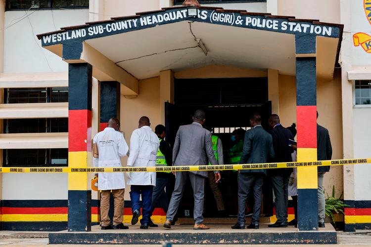 Politistationen Gigiri i Kenyas hovedstad, Nairobi, som de 13 fanger er flygtet fra. Foto: Simon Maina/Ritzau Scanpix