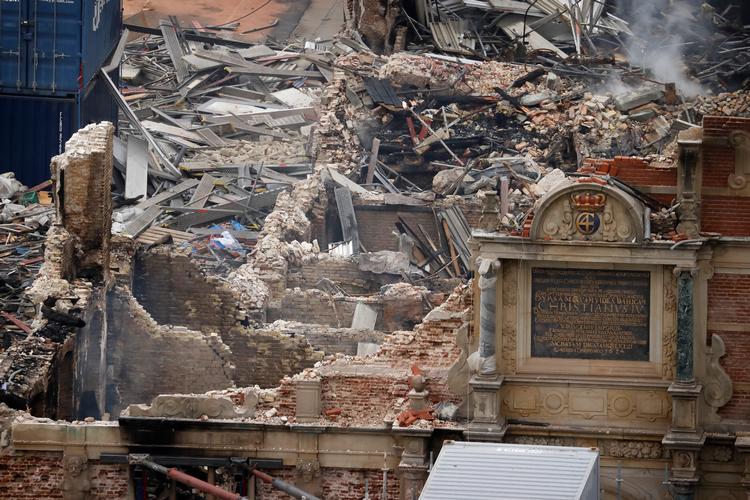 Branden på Børsen opstod, mens bygningen var under renovering.  Foto: Jens Dresling