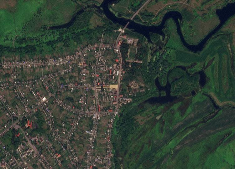 Ukraine hævder at have indtaget over 100 bebyggelser i Kursk-regionen i Rusland. Foto: 2024 Planet Labs Inc/Ritzau Scanpix