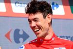  Ben O'Connor har god grund til at smile, for han fører Vueltaen, hvor der i de kommende dage venter flere alvorlige prøvelser i bjergene i det nordlige Spanien.  Foto: Miguel Riopa/Ritzau Scanpix