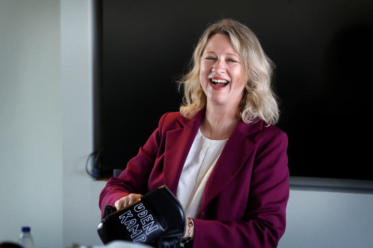 Sophie Hæstorp Andersen (S) ved dagens ministeroverdragelse. Nu er hun nu ny social– og boligminister.  Foto: Jens Dresling