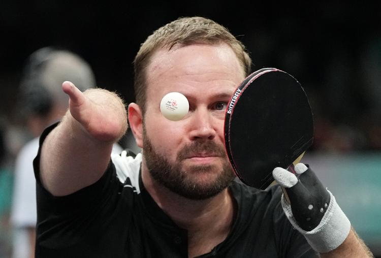 Peter Rosenmeier fik bronze ved de paralympiske lege i Paris, selv om han led et semifinalenederlag. Foto: Maja Smiejkowska, Reuters