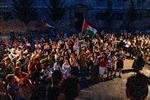  'Studerende mod Besættelsen kræver en akademisk boykot af israelske universiteter.
  Foto: Emil Nicolai Helms/Ritzau Scanpix