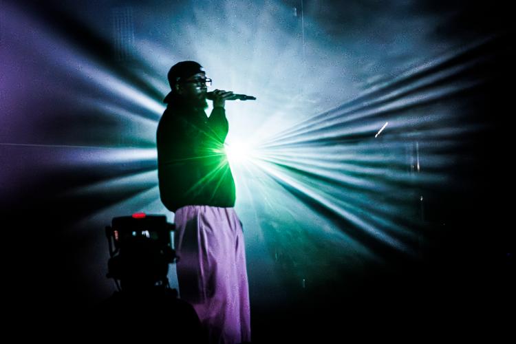Den amerikanske rapper Kendrick Lamar spillede på Orange Scene på Roskilde Festival i 2023. Foto: Per Lange/Per Lange