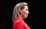 Formand og statsminister Mette Frederiksen taler på Socialdemokratiets Kongres i Aalborg Kongres &amp; Kultur Center, lørdag 14. september 2024. (Foto: Henning Bagger/Ritzau Scanpix) Foto: Henning Bagger/Ritzau Scanpix