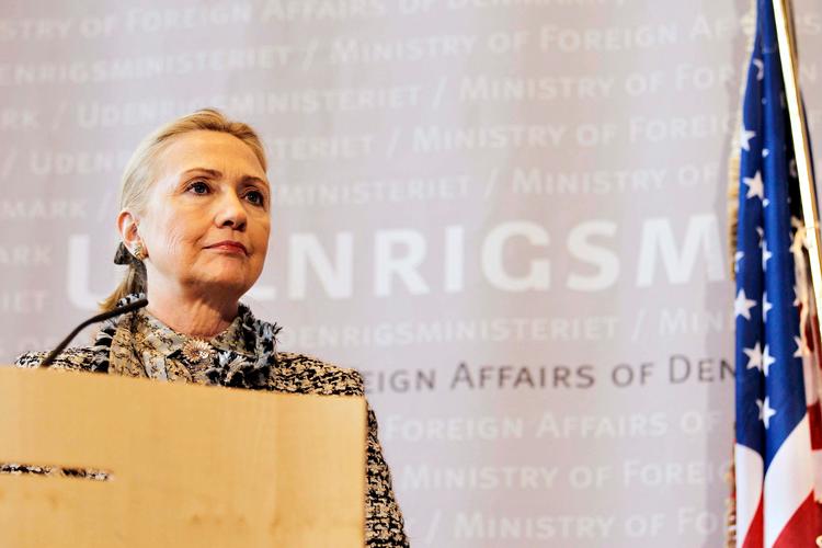 USA's tidligere udenrigsminister Hillary Clinton er bekymret over de kræfter, der står bag de propalæstinensiske demonstrationer, hun bl.a. har set på Columbia Universitet. Foto: Miriam Dalsgaard