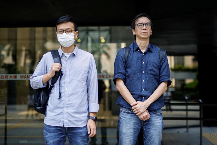 Chung Pui-kuen og Patrick Lam foran retten i Hongkong sidste år.  Foto: Tyrone Siu/Ritzau Scanpix