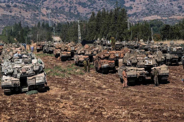 Den israelske hær har angrebet stribevis af Hizbollah-mål i grænseområdet mellem Israel og Libanon.  Foto: Ayal Margolin/Ritzau Scanpix