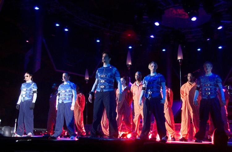 Mindes du også 90'erne med længsel efter andre tider? Her er boybandet Backstreet Boys, da de i 1999 gav koncert i Club Danmark Hallen i Valby.   Arkivfoto Jens Dresling