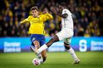 Søndag var Franculino og hans  klubkammerater på udebane i  Brøndby, men i denne uge er FC Midtjyllands spillere spredt for alle vinde. Foto: Jens Dresling