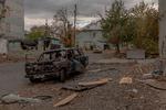 Donetsk i det østlige Ukraine bærer tydelige spor af krigen med russerne. Foto: Roman Pilipey/Ritzau Scanpix