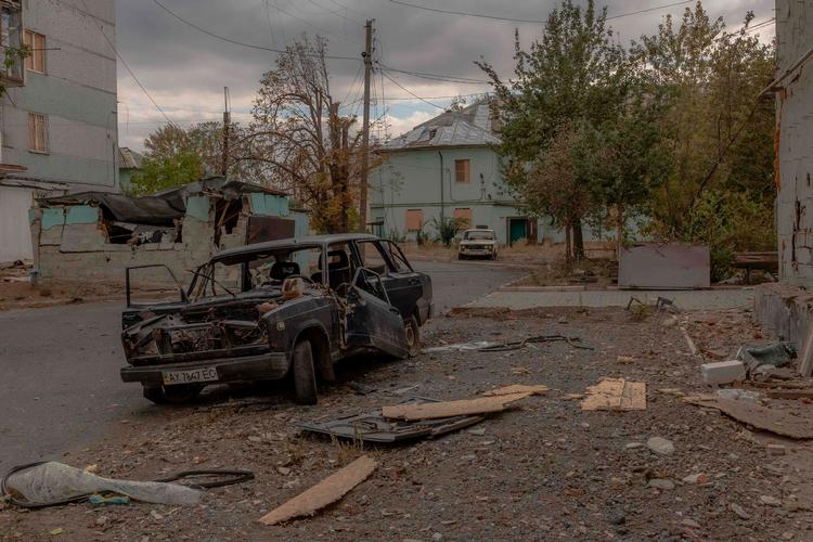 Donetsk i det østlige Ukraine bærer tydelige spor af krigen med russerne. Foto: Roman Pilipey/Ritzau Scanpix