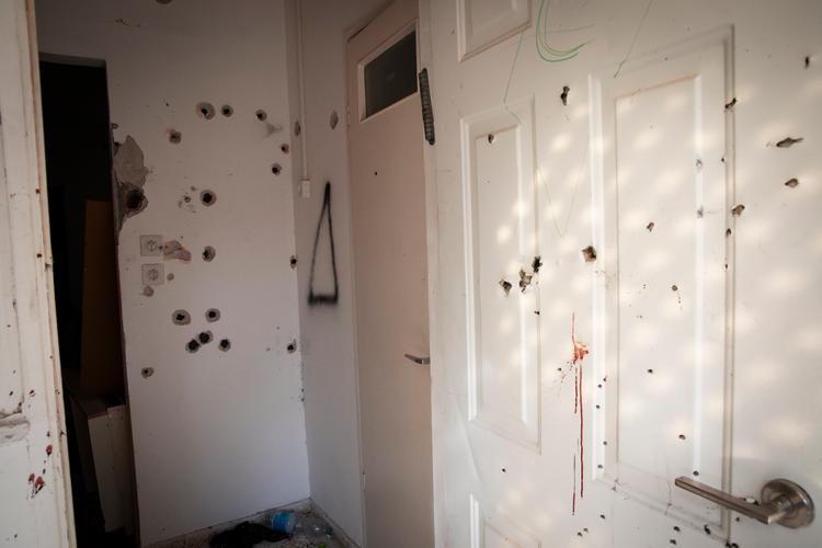 Hamas angreb blandt andet kibbutzen Kfar Aza 7. oktober 2023. Terrorangrebet kostede omkring 1.200 israelere livet. Foto: Darvik Maca Vojtech/Ritzau Scanpix