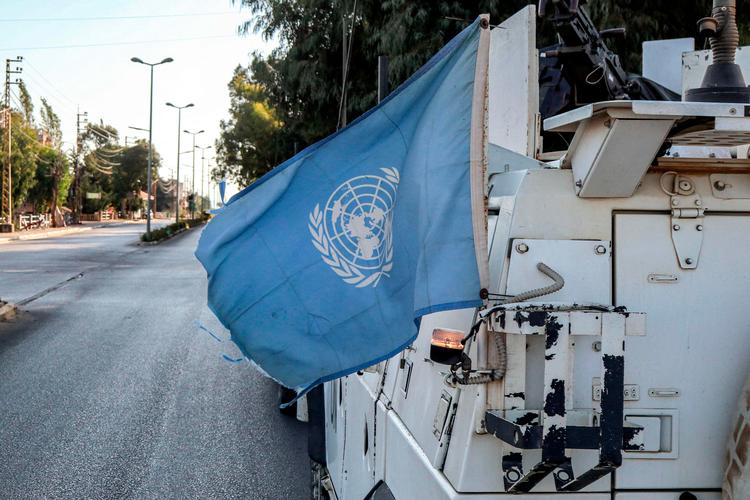 Fredsbevarende FN-styrker, Unifil, i det sydlige Libanon. Billedet er taget 8. oktober 2024. Foto: AFP Foto: -/Ritzau Scanpix