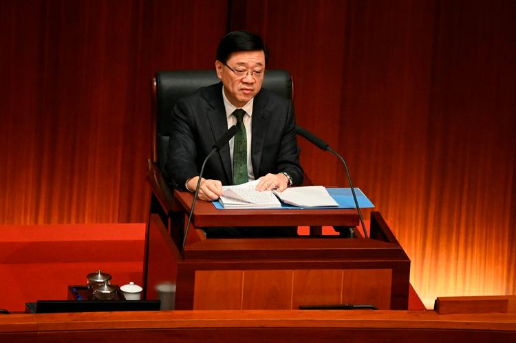 Hongkongs politiske leder, John Lee. Foto: Peter Parks/Ritzau Scanpix
