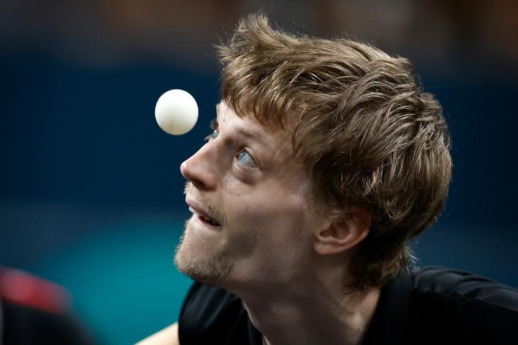 Anders Lund er færdig ved EM i bordtennis efter nederlag i anden runde. Her ses han ved OL i Paris i sommer. Arkivfoto Jens Dresling