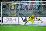 Silkeborg-målmand Nicolai Larsen blev passeret af sin holdkammerat Oliver Sonne, og så endte det 1-1 i Farum. Foto: Claus Bech/Ritzau Scanpix