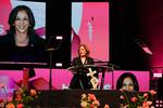 Vicepræsident Kamala Harris fyldte 60 år søndag og fejrede blandt andet sin fødselsdag med et besøg i en kirke i Georgia. Foto: Megan Varner/Ritzau Scanpix