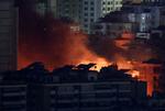 Røg over det sydlige Beirut efter et israelsk angreb. Foto: Mohamed Azakir/Ritzau Scanpix