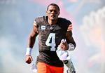 Deshaun Watson har været en stor skuffelse som quarterback for Cleveland Browns, siden klubben gjorde ham til NFL-historiens bedst betalte spiller i 2022. Foto: Jason Miller/Ritzau Scanpix