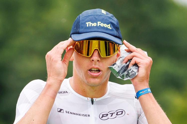 Magnus Ditlev skaffede det bedste danske resultat nogensinde ved VM i Ironman. her ses han ved et tidligere race, Challenge Roth, i Tyskland, hvor han tog sejren. Foto: Daniel Karmann/Ritzau Scanpix