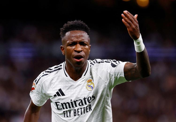 Vinicius Jr. er vred over ikke at modtage årets Ballon d'Or efter en stor sæson, hvor han både vandt det spanske mesterskab og Champions League med Real Madrid. Foto: Susana Vera/Ritzau Scanpix