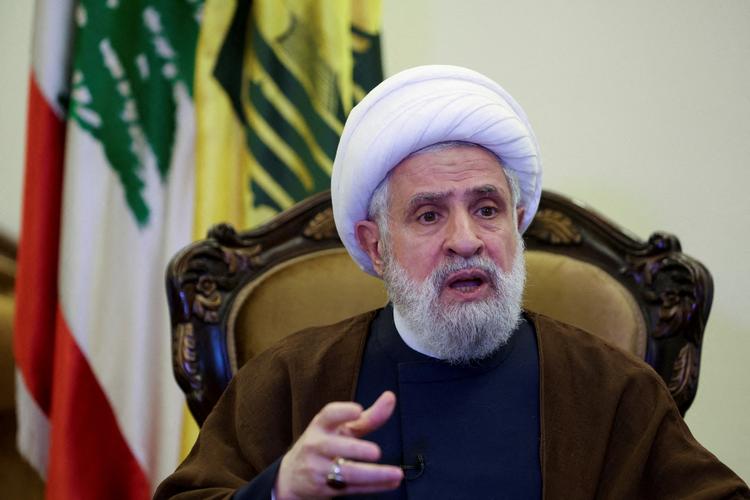 Den militante libanesiske bevægelse Hizbollah har valgt Naim Qassem som sin nye leder. Han har  været bevægelsens vicegeneralsekretær indtil nu. Foto: Aziz Taher/Ritzau Scanpix
