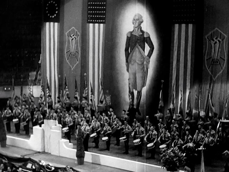 I 1939 blev der afholdt et arrangement i Madison Square Garden, der samlede 20.000 mennesker, der kom for at vise deres støtte til Hitler. Trumps vælgermøde i selvsamme lokaler i søndags er blevet sammenlignet med arrangementet i 1939.  Foto: Alamy Limited / Pa images/Ritzau Scanpix