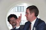Poul Nyrup Rasmussen og Mogens Lykketoft i 1994, da Nyrup var statsminister, og båndene mellem de to ledende socialdemokrater var stærkt.  Foto: Finn Frandsen