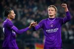 Med fem mål i to kampe har Kasper Dolberg haft en god uge i Anderlecht, der har vundet to gange 4-0.  Det føltes meget godt, lød den afmålte vurdering fra målscoreren. Foto: Virginie Lefour/Ritzau Scanpix