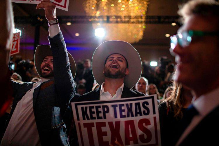 I Texas genvandt Ted Cruz (R) sit sæde i Senatet, hvor Republikanerne har sikret sig flertallet. Foto: Danielle Villasana/Ritzau Scanpix