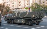 Ved en militærparade i 2021 præsenterede den ukrainske forsvarsindustri for første gang det, der kan være den mobile affyringsrampe til Hrim-2-missilerne. Foto: Wikimedia Commons/VoidWanderer