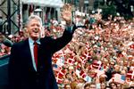 Bill Clinton, her fotograferet i København i sommeren 1997, inden sagen om Lewinsky var brudt ud.  Foto: Lars Krabbe