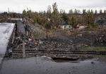 En ødelagt bro i byen Pokrovsk i Donetsk-regionen.  Foto: Inna Varenytsia/Ritzau Scanpix